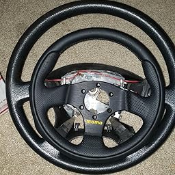 Amazon.com: MOMO TEA28BK0B Team 280 mm Leather Steering Wheel